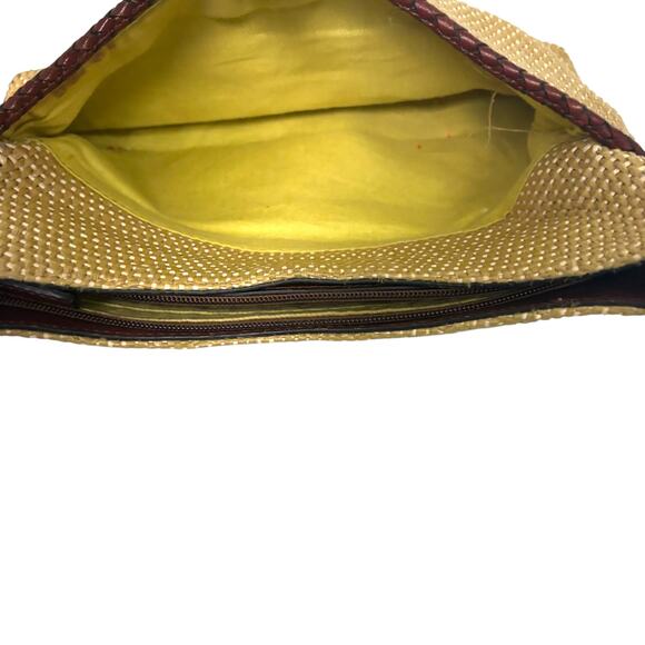 Etienne Aigner Vintage Woven Straw Leather Bag Shoulder Handbag Purse 80s 90s - Picture 11 of 14